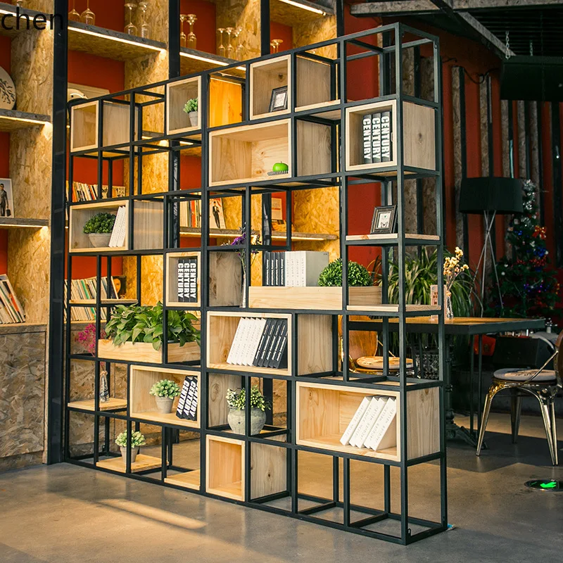 

HYS Partition Shelf Floor-standing Multi-layer Dining Room Decorative Entrance Living Room Bookshelf