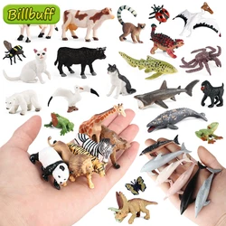 6pcs Mini Wild Jungle Zoo Animal Model ABS Insect Figures Tiger Panda Lion Collection Doll Educational Toy for Children Kid Gift