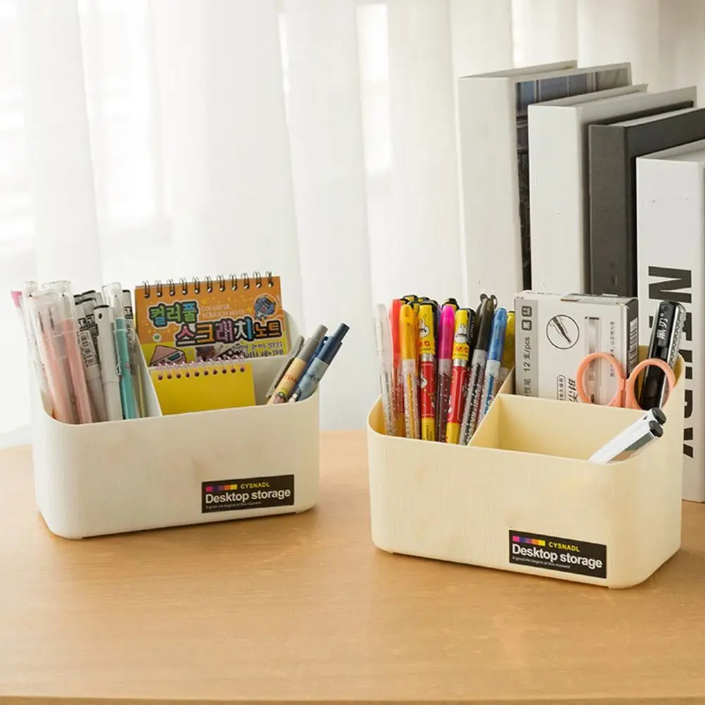 

Creative Plastic Desktop Storage Box Large Capacity Space Saving Cosmetics Storage Case 3/7 Grids Stationery Organizer Student