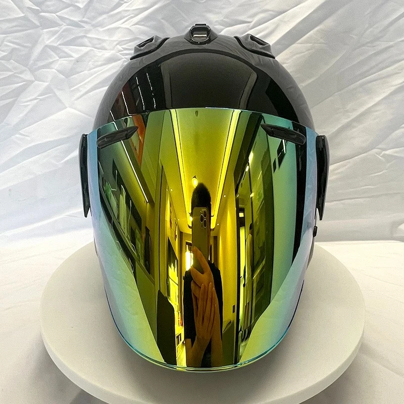 3/4 Open Face Helmet VZ-RAM Motorcycle Helmet Bright Black Summer Jet Scooter Motobike Half Helmets Cascos Para Moto