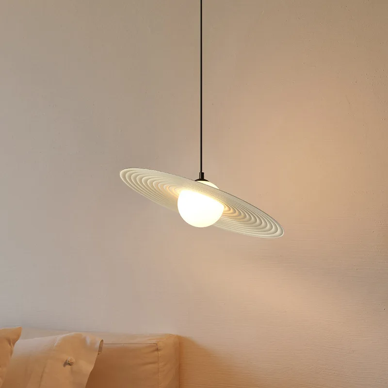 Nordic Designer LED Pendant Light Creative Circular Flying Saucer Chandelier Living Room Restaurant Kitchen Bedroom Hanging Lamp