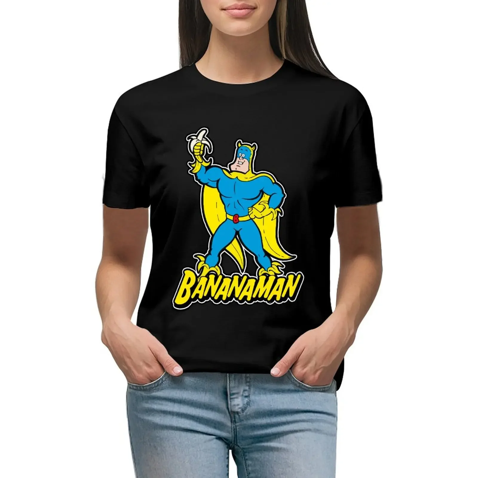 

Bananaman Classic Cartoon T-Shirt.png T-Shirt vintage clothes kawaii clothes animal print shirt for girls Women's tee shirt