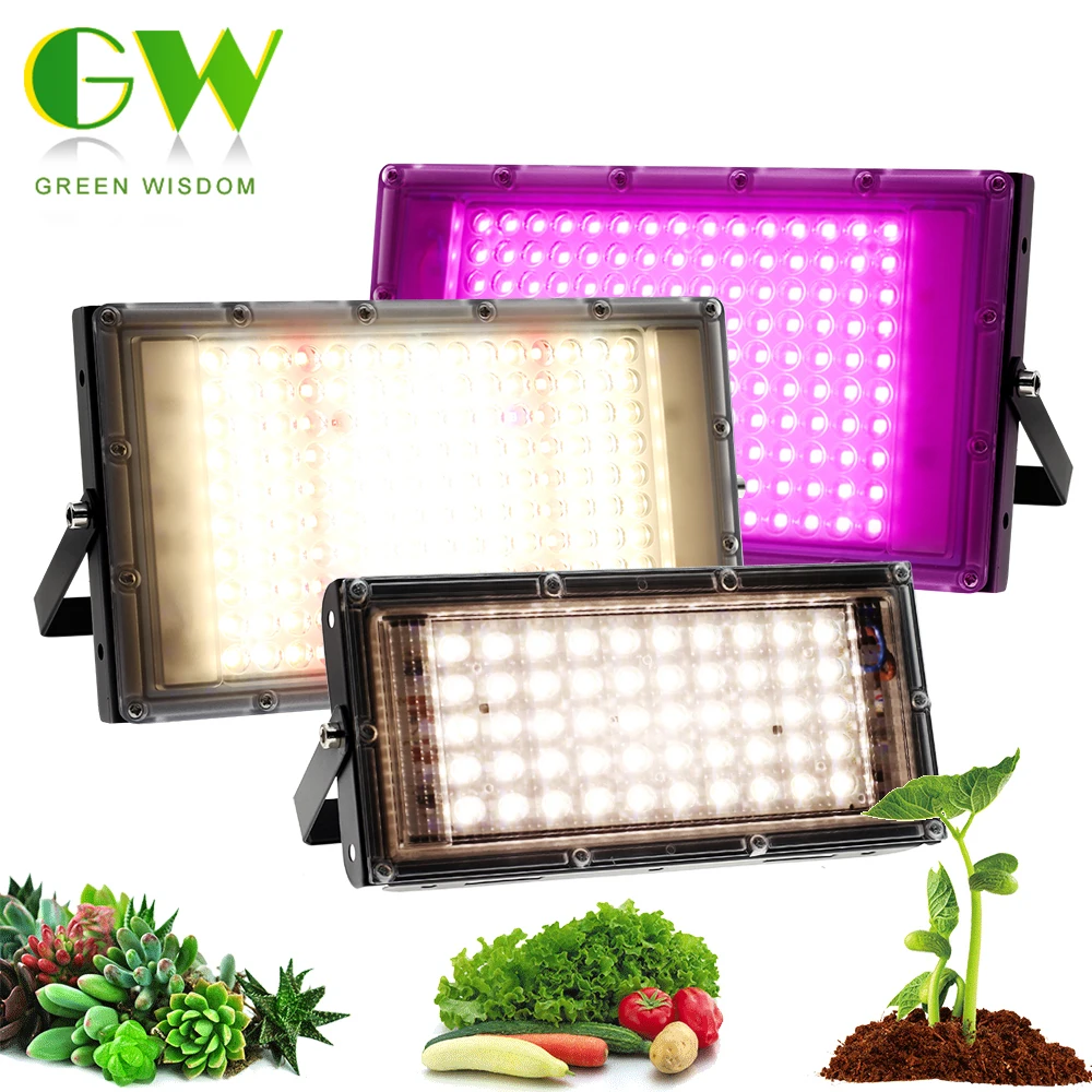 Full Spectrum LED Grow Light 50W 100W 300W Plant Growing Lamps + EU Plug Sunlight Phyto Lamp for Greenhouse Indoor Veg and Bloom