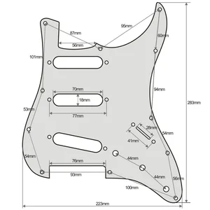 Guitar Electric Guitar St-Pickguard với 11 lỗ, tấm rủi ro, tấm phía sau và ốc vít, 13 màu để lựa chọn 8 Guitar Shield SHIELA MADIRA chính - №4