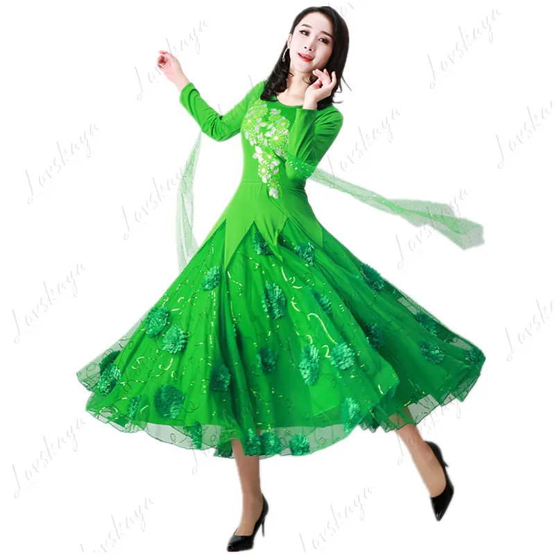 Long Sleeve Modern Dance Suit Ballroom Dance