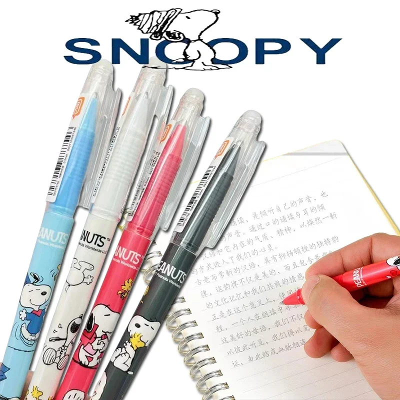 Snoopy Erasable Unisex Pen Cartoon Anime Peripheral 0.5mm Unisex Pen Student Stationery School Supplies Adult Office Supplies