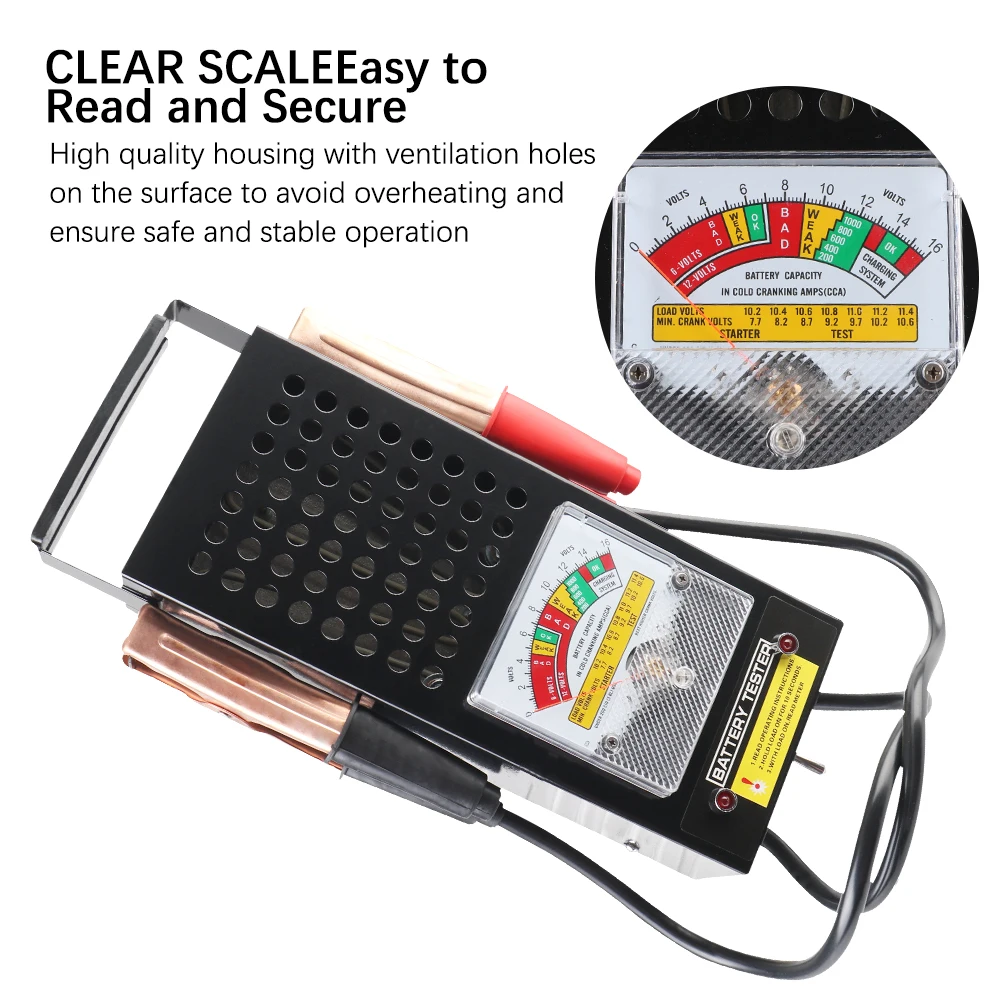 6V 12V Motorcycle Battery Tester Boat Battery Load Discharge Detector Auto Car Truck Accumulator Storage Cell Diagnostic Tools