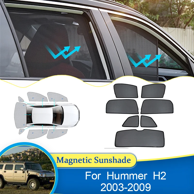 

Магнитный солнцезащитный козырек для Hummer H2 2003 2004 2005 2006 2007 2008 2009, защита от УФ излучения, автомобильные аксессуары, козырек для автозапчастей