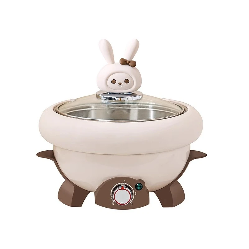 Multifunctional electric hot pot, small green pot, one person food electric cooking pot