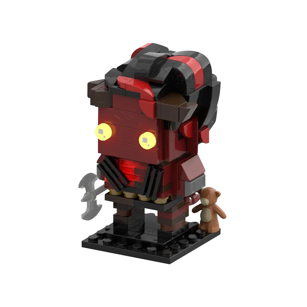 نموذج قوالب بناء MOC-Shadowhearts ، Brickheadzs ، شخصيات Baldur ، Astarion ، Karlachs ، ألعاب تجميع الطوب ، هدايا للأطفال