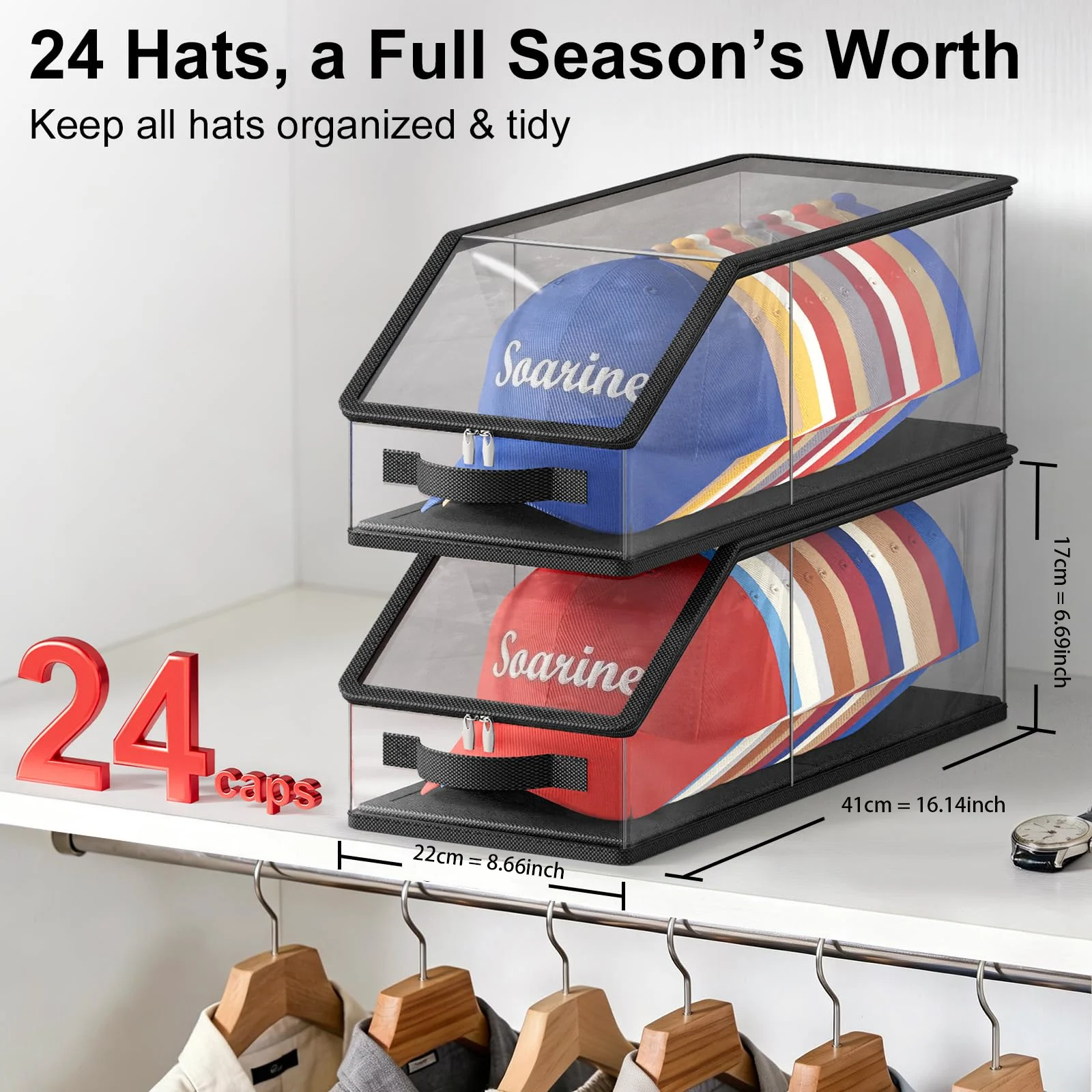 Stackable Hat Storage for Base - Men Accessories Organiser 评论和价格