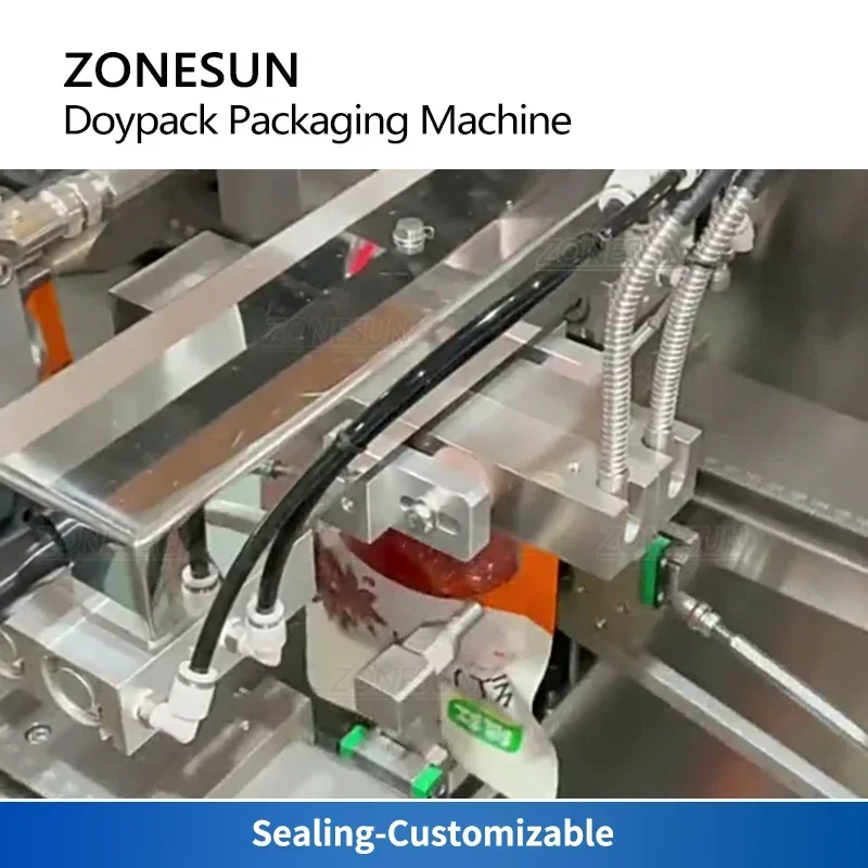 Zonesun máquina automática de embalagem doypack, saco plástico, pasta, detergente, molho pronto para beber bebidas, linha de produção ZS-HZL1