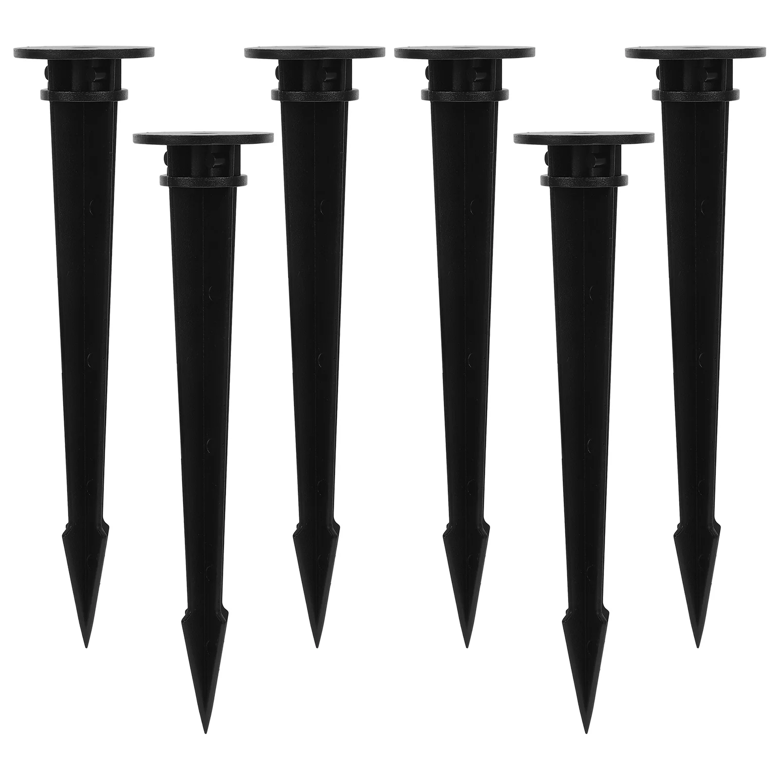 

6 шт. надежные пластиковые наземные колья для ландшафтного освещения и аксессуаров, подъездные дороги, пластиковые наземные шипы, колья