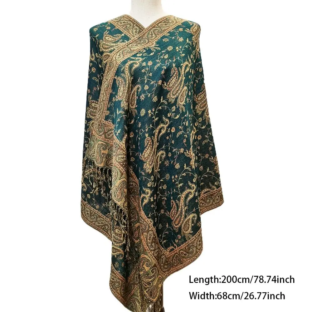 Fashion Paisley Long Scarf All-Match Imitation Cashmere Pashmina Breathable Sun-Resistant Hijab