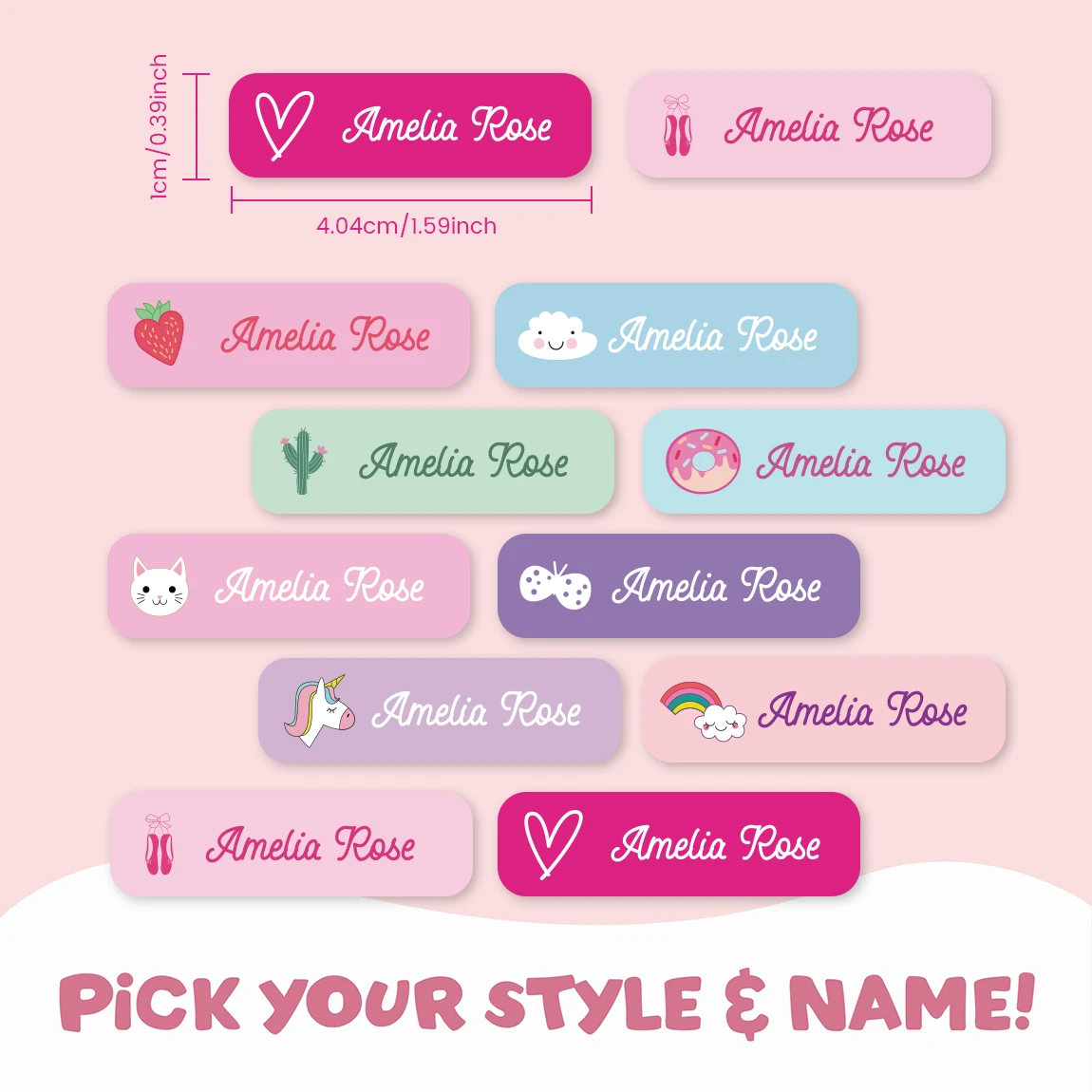 132PCS Personalized Name Stickers, Custom Waterproof Labels for Bottles, Lunch Boxes, Books, Backpacks & School Supplies