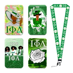 Polyester Lanyard Keychain, Badge Holder, ID Card Holder, Sorority Iota Phi Lambda, Stationery, Hot Sell