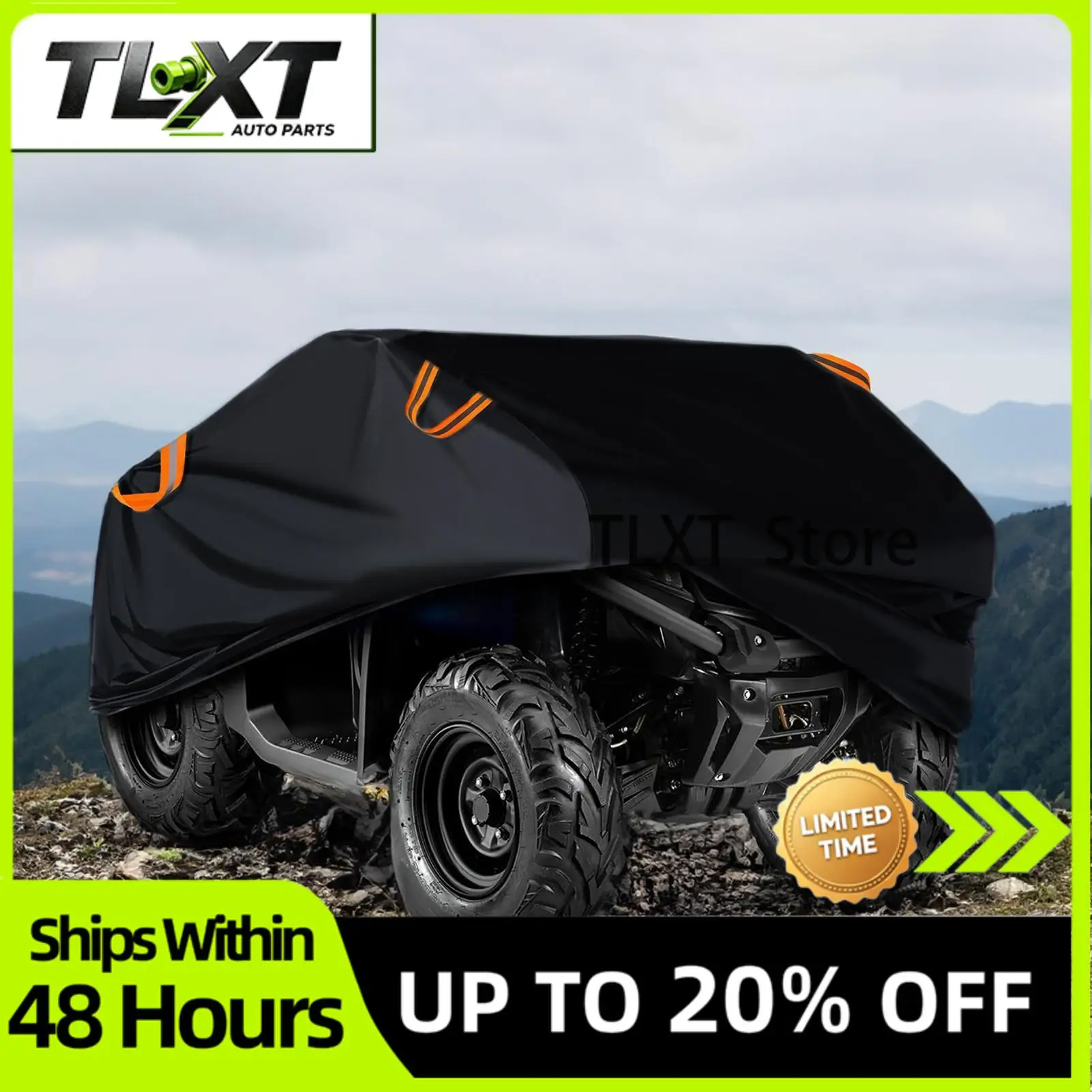 TLXT Outdoor ATV Covers Dust-Proof Oxford Cloth 4 Wheelers Quad Cover Outdoor Storage Protection for ATVs Motorcycles Scooters