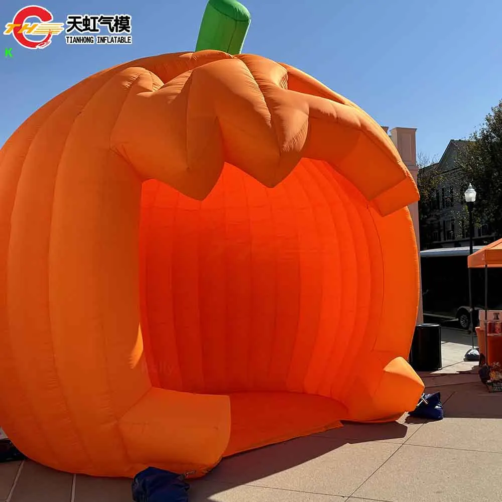 Fast Shipping Inflatable Pumpkin Photo Booth Tent New Design Inflatable Pumpkin Stage Tent Halloween Dome Tent for Sale