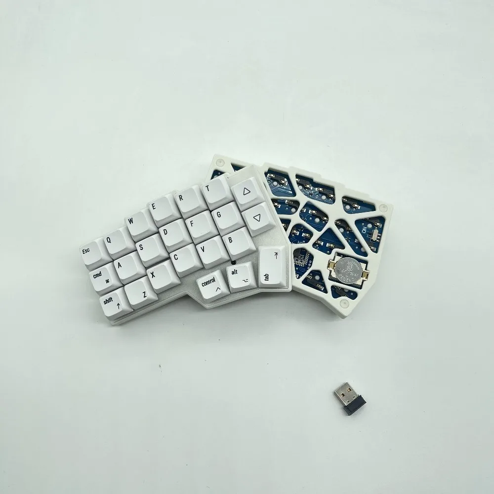 WCORNE V4.1 Split Mechanical Keyboard 2.4G Wireless Single-Mode VIAL Ultrathin Gaming Accessories Ergonomics Hot-swap Keyboard