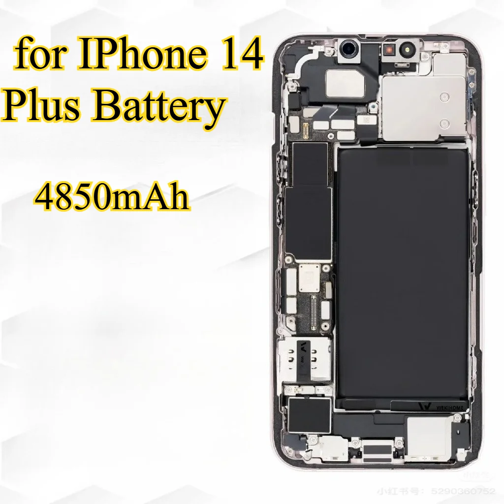 

4850mAh Max Capacity Battery Run Diagnostic Battery for IPhone 14 Plus A2886 No IOS Warning 2X Longer Life