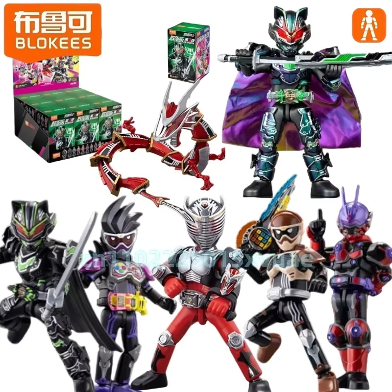 BLOKEES 1/9 Uds Kamen Rider bloques de construcción episodio 3 juego de supervivencia Kamen Rider brillo juguete de ensamblaje modelo móvil coleccionar regalos