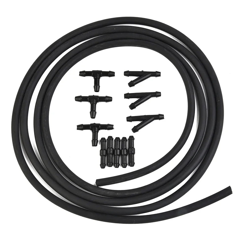 

1set 2meter Car Indshield Washer Hose With I/Y/T-tube Diverter Connector Rubber Plastic Car External Wiper Replace Accessories