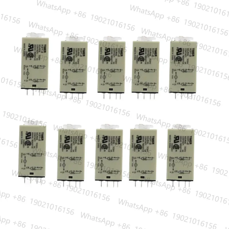 10PCS Power-on Delay Rotary Knob DPDT 5S/10S/30S/60S/3M/5M/10M/30M Timer Timing Time Relay AC 110V 220V 380V H3Y-2