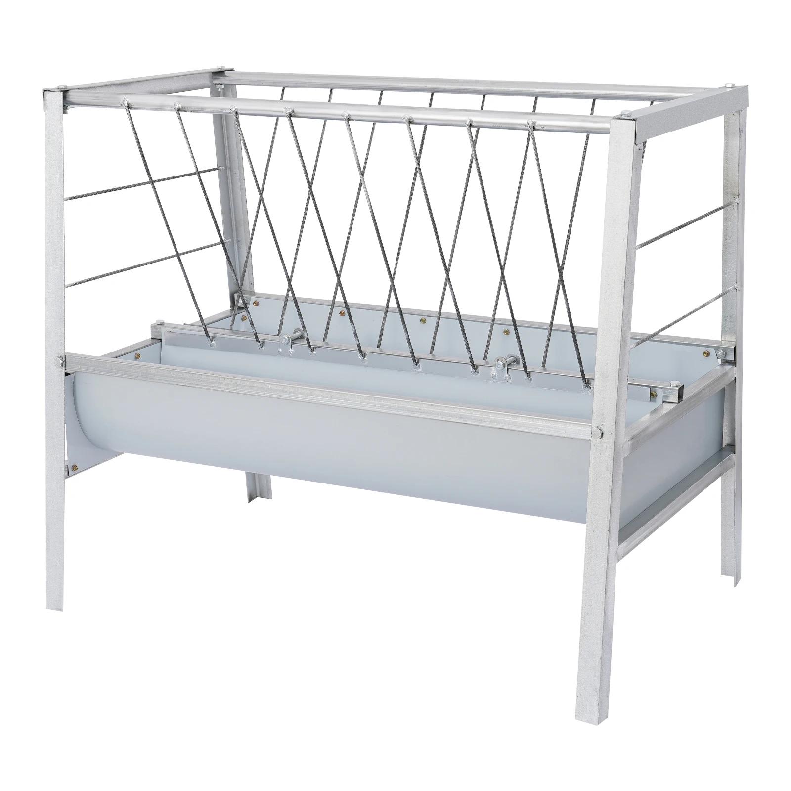 رف تغذية القش المعدني القائم بذاته |   صينية تغذية الماشية ذات الجانب المزدوج للماعز والماشية والخيول |   200 لتر