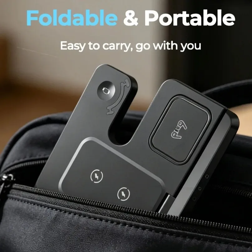 3 in 1 Fast Wireless Charger For Samsung S26 S25 S24 Z Fold/Flip 7 6 5 4 Galaxy Watch Buds 4 Pro Foldable Fast Charging Station view 3