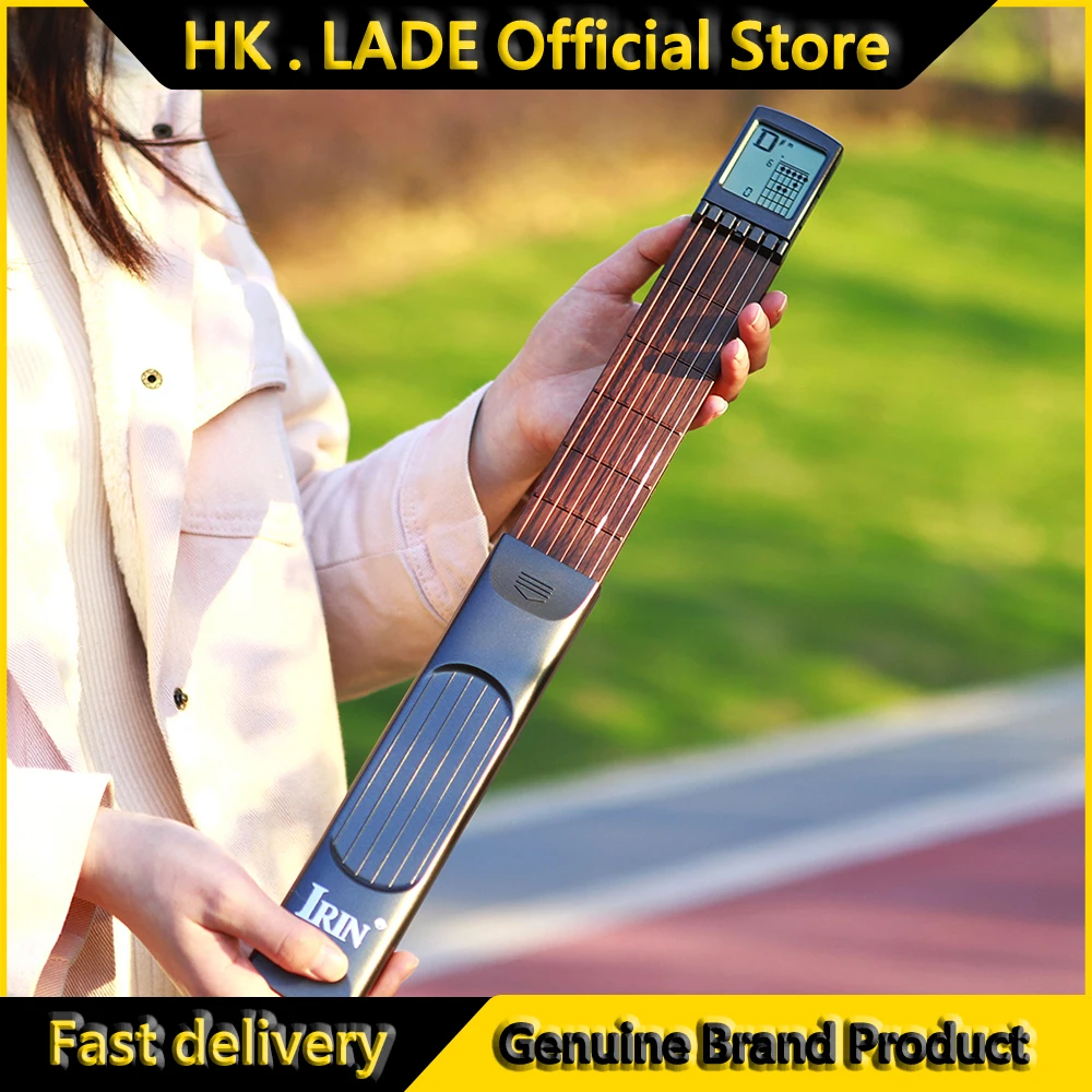 

Pocket Guitar Chord Trainer Guitar Practice Tool with Screen 6 Frets Guitar Finger Trainer for Guitar Beginner Study Exercises