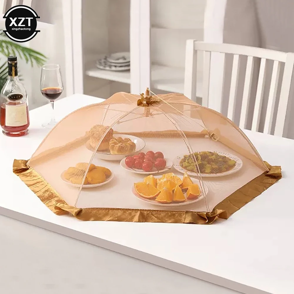 Vegetable Over Meal Cover Anti-fly Lace Cover Vegetable Cover Summer New Foldable Table Leftovers Household Artifact Food Cover