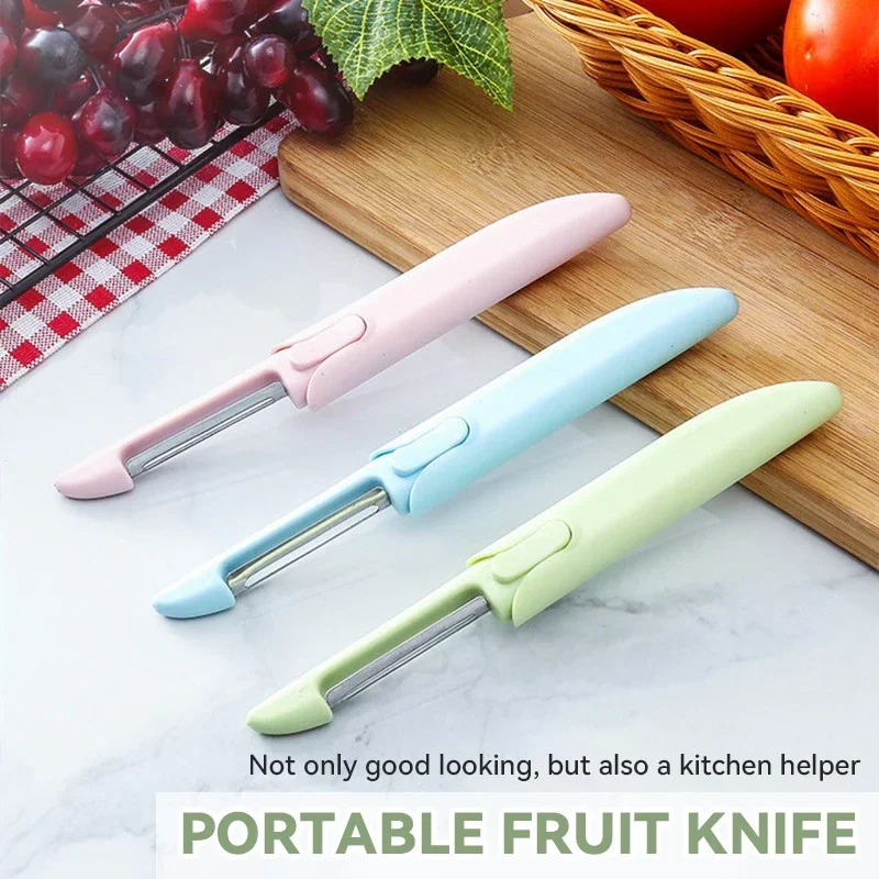 1 Pc Fruit Knife Peeling Craft Kitchen Knife Gift Set Home Kitchen Melon Shaving Machine 2-in-1 Stainless Steel Peeling Machine