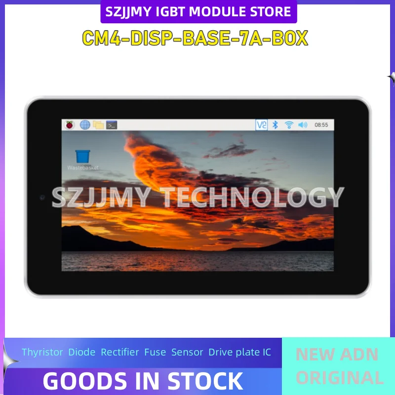 CM4 computing module, featuring a 7-inch display screen, a 5-megapixel front-facing camera, and an all-in-one aluminum alloy cas