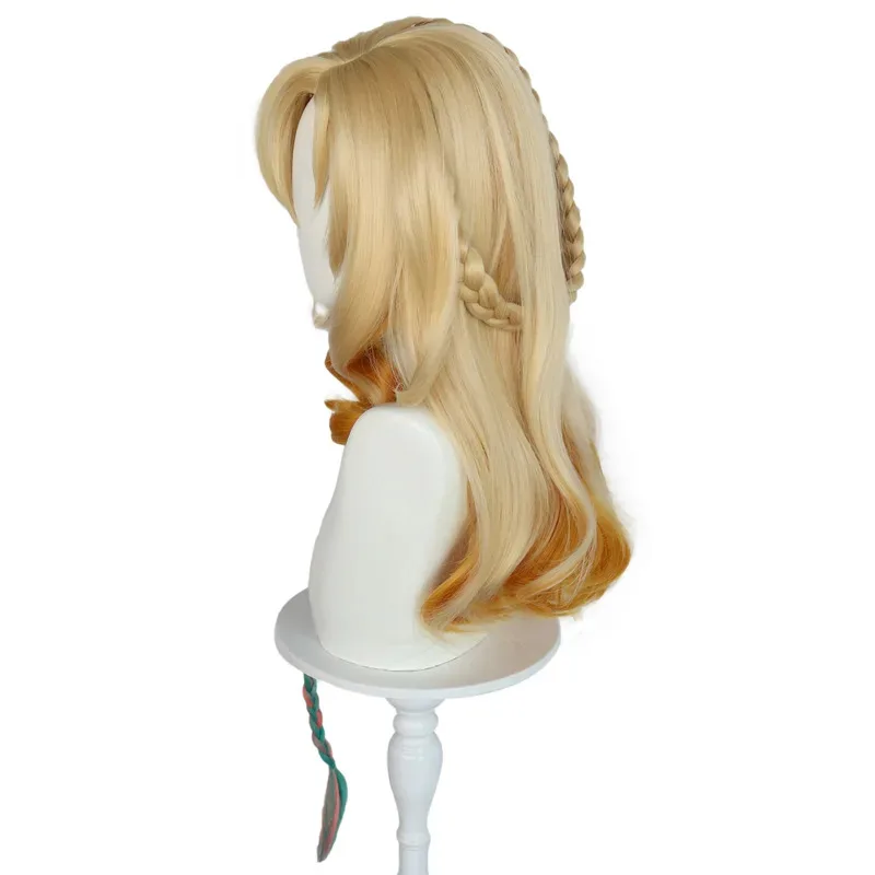 

COSda@Genshin Impact Xilonen Cosplay Wig Long Curly Blonde Braided Wigs for Women Heat Resistant Synthetic Hair Halloween Costum