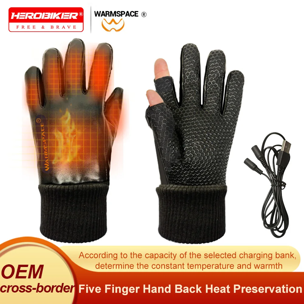 

Rechargeable Electric Heated Gloves Waterproof Women Men Touch Screen Thermal Motorcycle Gloves Heated Motorbike Skiing Gloves