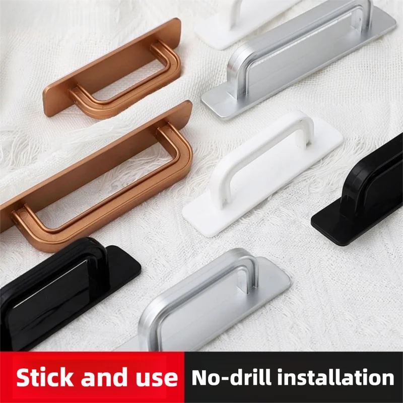 

Fashion self-adhesive surface-mounted aluminum alloy door/window handle, modern design, suitable for balcony glass sliding doors