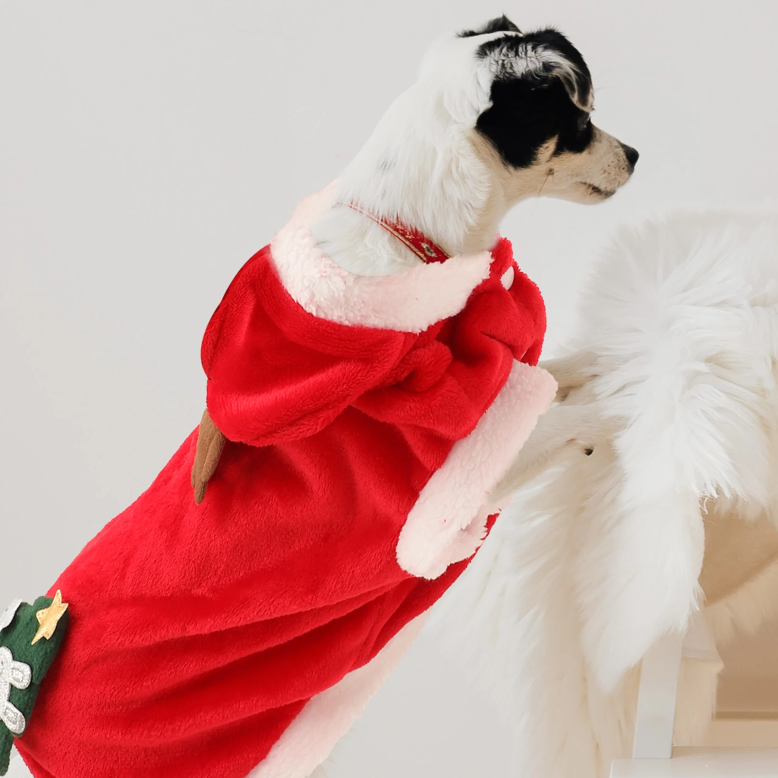 

Dog ClothesDesign Fleece Jacket Christmas Outfit for Small Pets Puppy Walking Jogging Outdoor Activities Pet Party Costumes