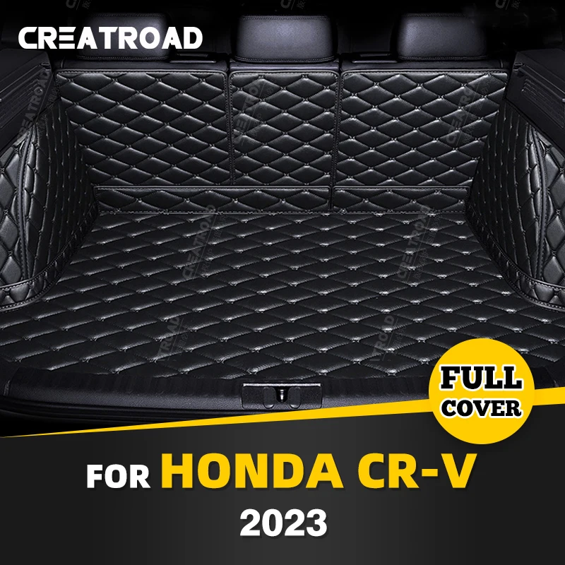 

Auto Full Coverage Trunk Mat For HONDA CR-V 5-seat 2023 Leather Car Boot Cover Pad Cargo Liner Interior Protector Accessories