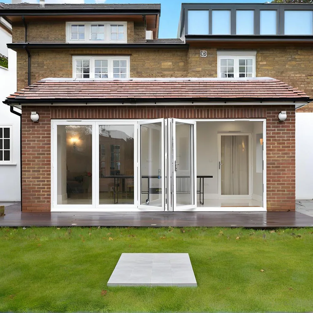 Sixinalu Folding Door Exterior Interior Accordion Entry Sliding Bi Fold Doors Aluminum Double Glaszed For Garden Home Custom