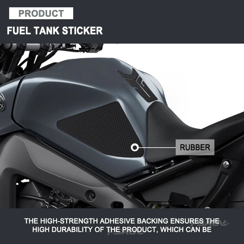 Fit For YAMAHA MT-09 MT09 SP MT 09 SP 2021 2022 2023 Motorcycle Non-slip Side Fuel Tank Stickers Waterproof Pad Rubber Sticker