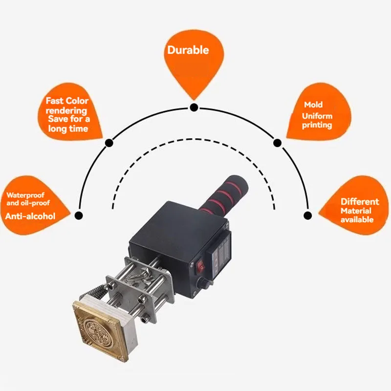 

Multifunctional Copper Mold Hot Stamping Machine for Embossing Logo Cake Leather Embossing Wood Stamp Tool for Label Imprint