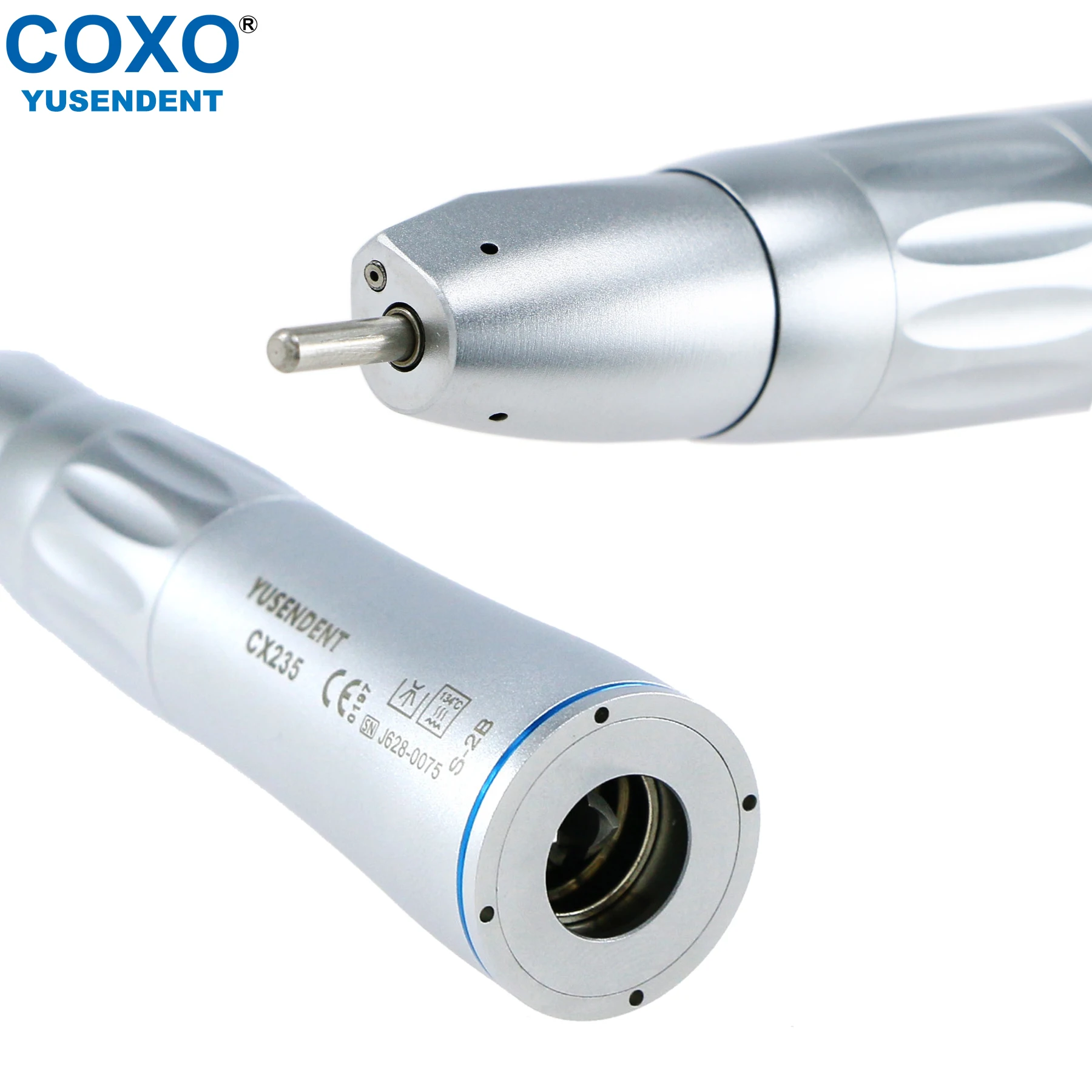 COXO Dental Low Speed Handpieces With LED Dentistry Contra Angle/Straight 1:1 Low Rotation Inner Channel Dental Tools CX235