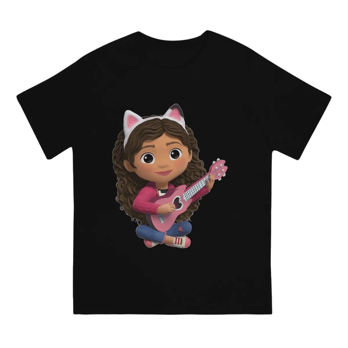 Play The Guitar Hip Hop TShirt Gabby's Dollhouse Leisure T Shirt Summer Stuff For Adult