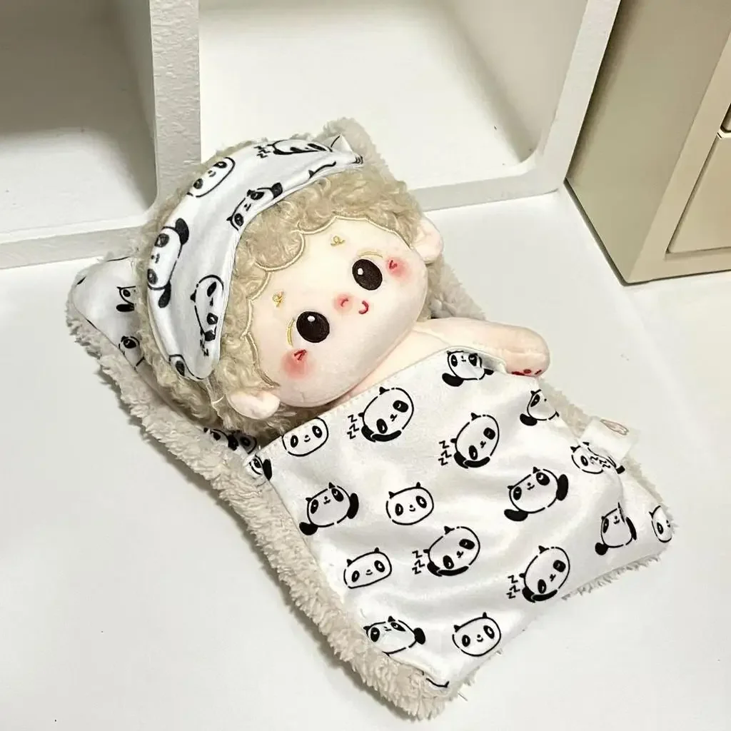 For 15-17CM labubu doll cloth/20Cm10cm cotton doll outfit sleeping bag pajama set cute toy doll change baby clothes