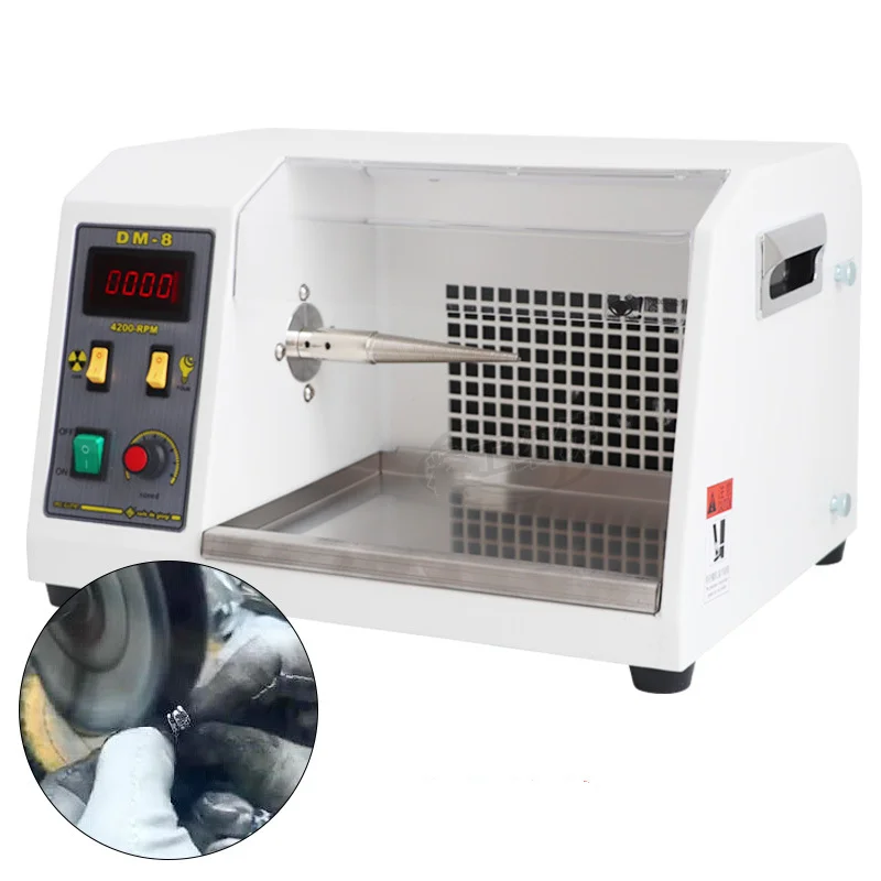 DM-8 Multi Function Cloth Wheel Polisher with Dust Collector Motor Jewelry Dental Polishing Buffing Grinding Cleaning Machine