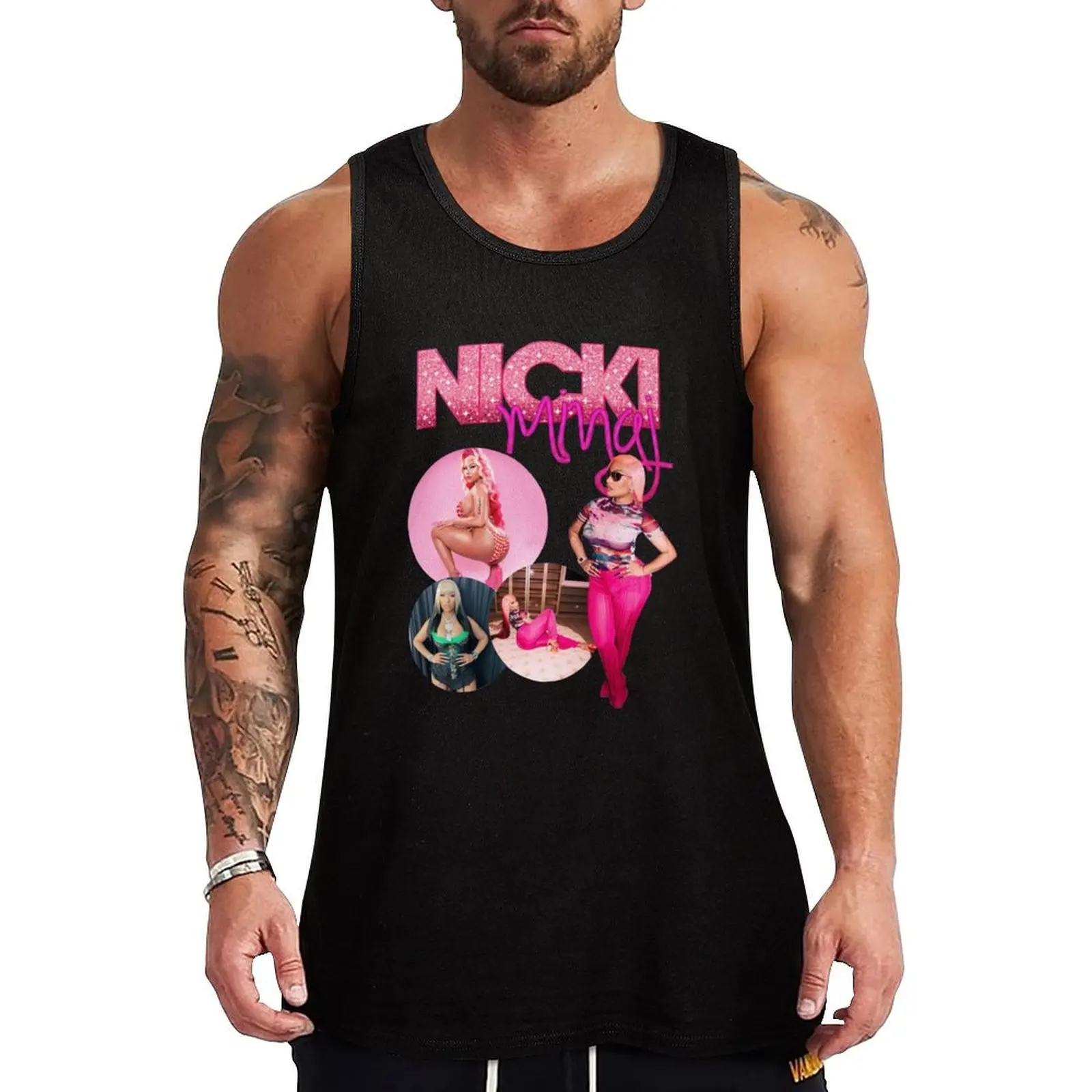 

Nicki Minaj Tank Top Bodybuilding Tank Top Sleeveless Gym Fitness Shirt