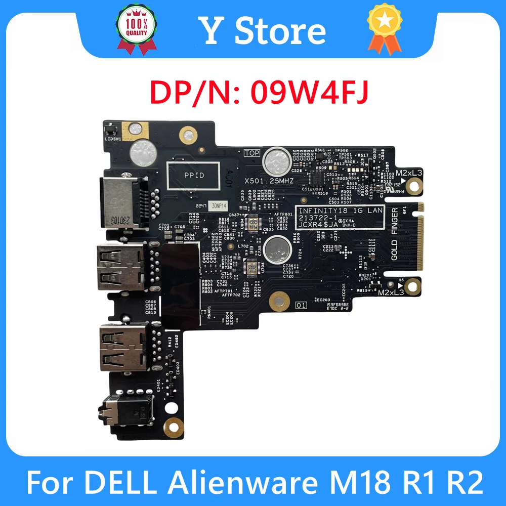 

Y Store NEW Original For Dell Alienware M18 R1 R2 Laptop USB Audio Network Card Board 213722-1 09W4FJ 9W4FJ CN-09W4FJ Fast Ship