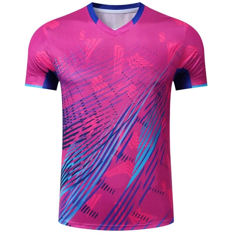 Badminton Men Shirts Training Table Tennis 3D Print Quick Dry Breathable Short Sleeve Outdoor Extreme Fashion Running Tee