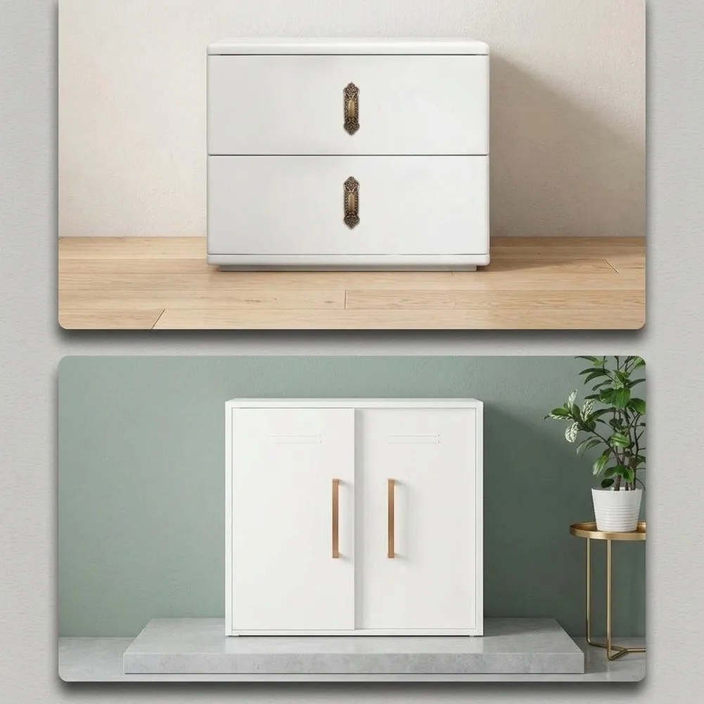 Brushed Gold Drawer For Pulls 2 Pack Zinc Alloy 128mm 5 Inch Hole Center for Kitchen Cupboards Dressers and Wardrobe Doors