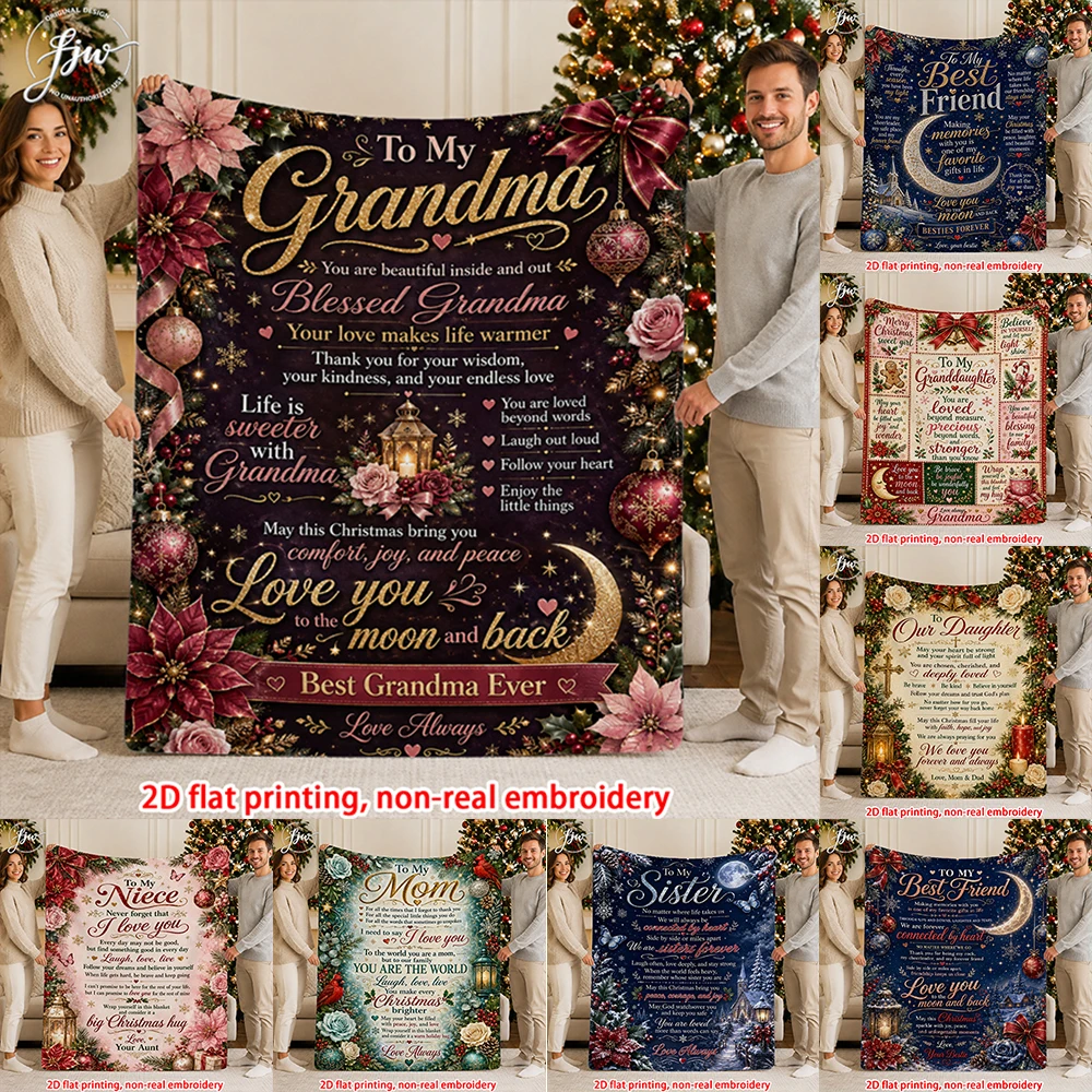 1pc Warm sentimental gifts for grandma, daughter, sister, friends, niece, mom - soft cozy flannel throw blanket